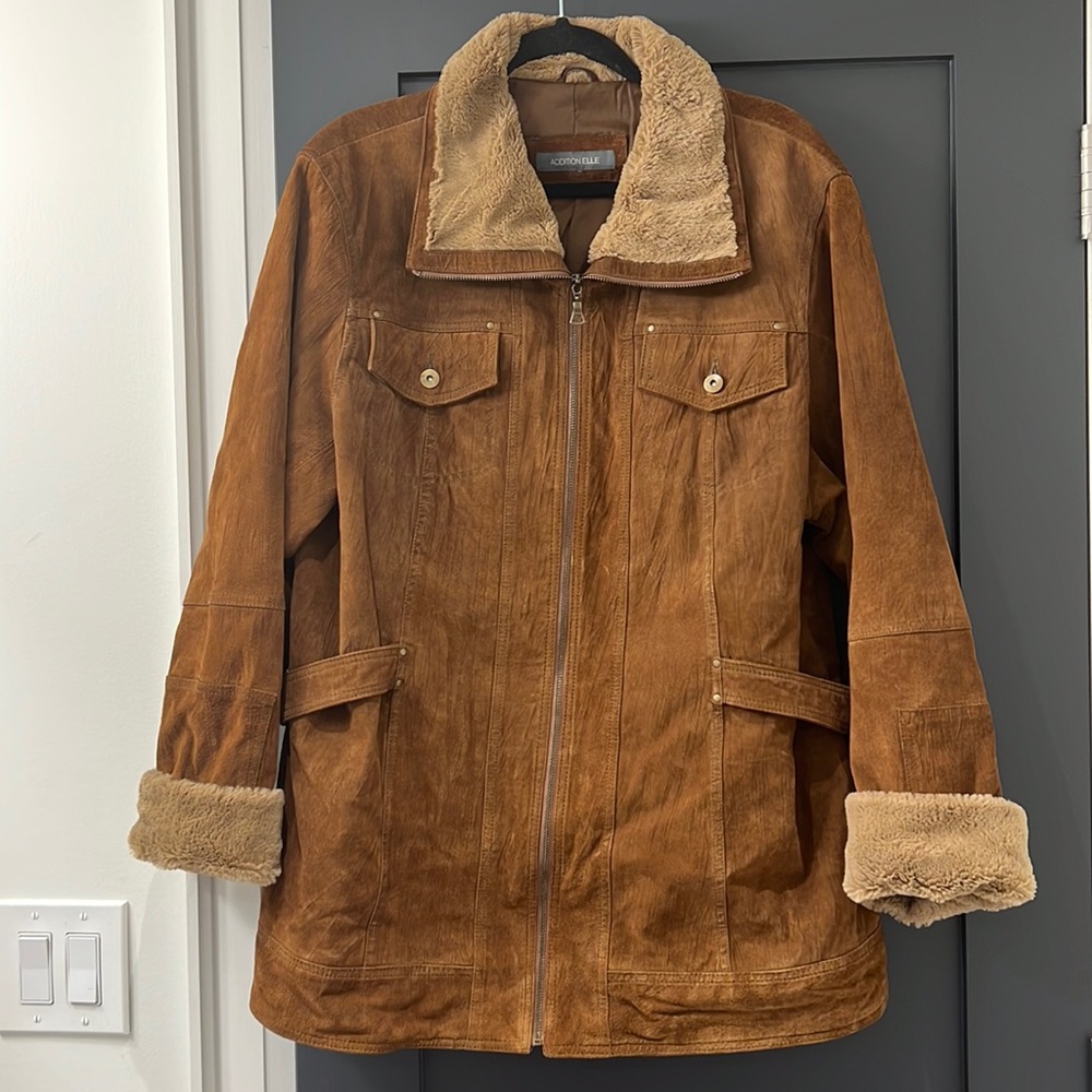 Vintage Suede Leather Coat